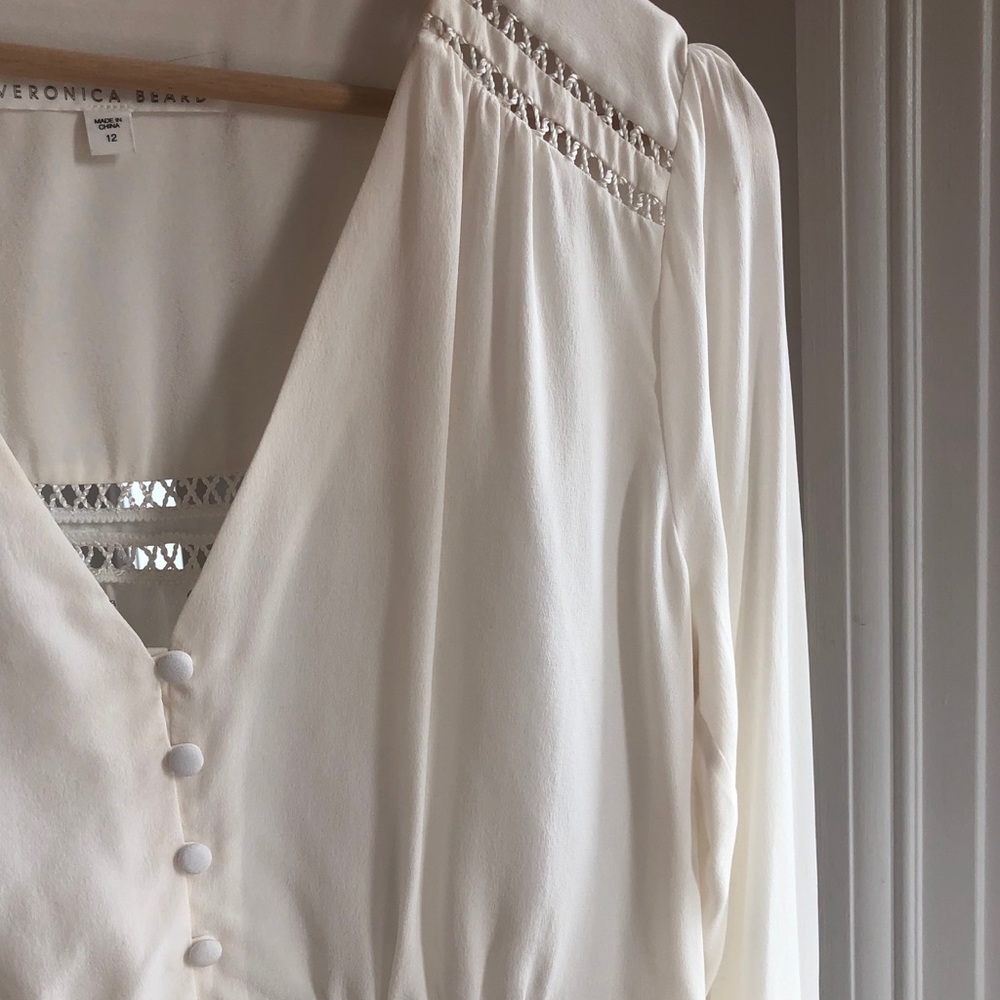 Veronica Beard Silk Blouse With Button Details - image 5